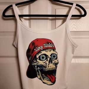 limpbizkit ribbed tank top vintage design  fred durst hat skull skeleton limpbi